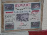 Turtle Warning on Barriers round Nest